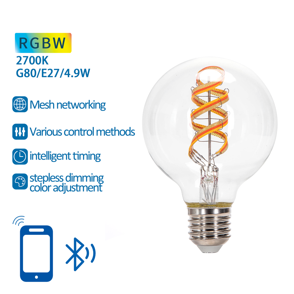 E27 G80 4,9W 2700K  Bluetooth + mesh - Image 3