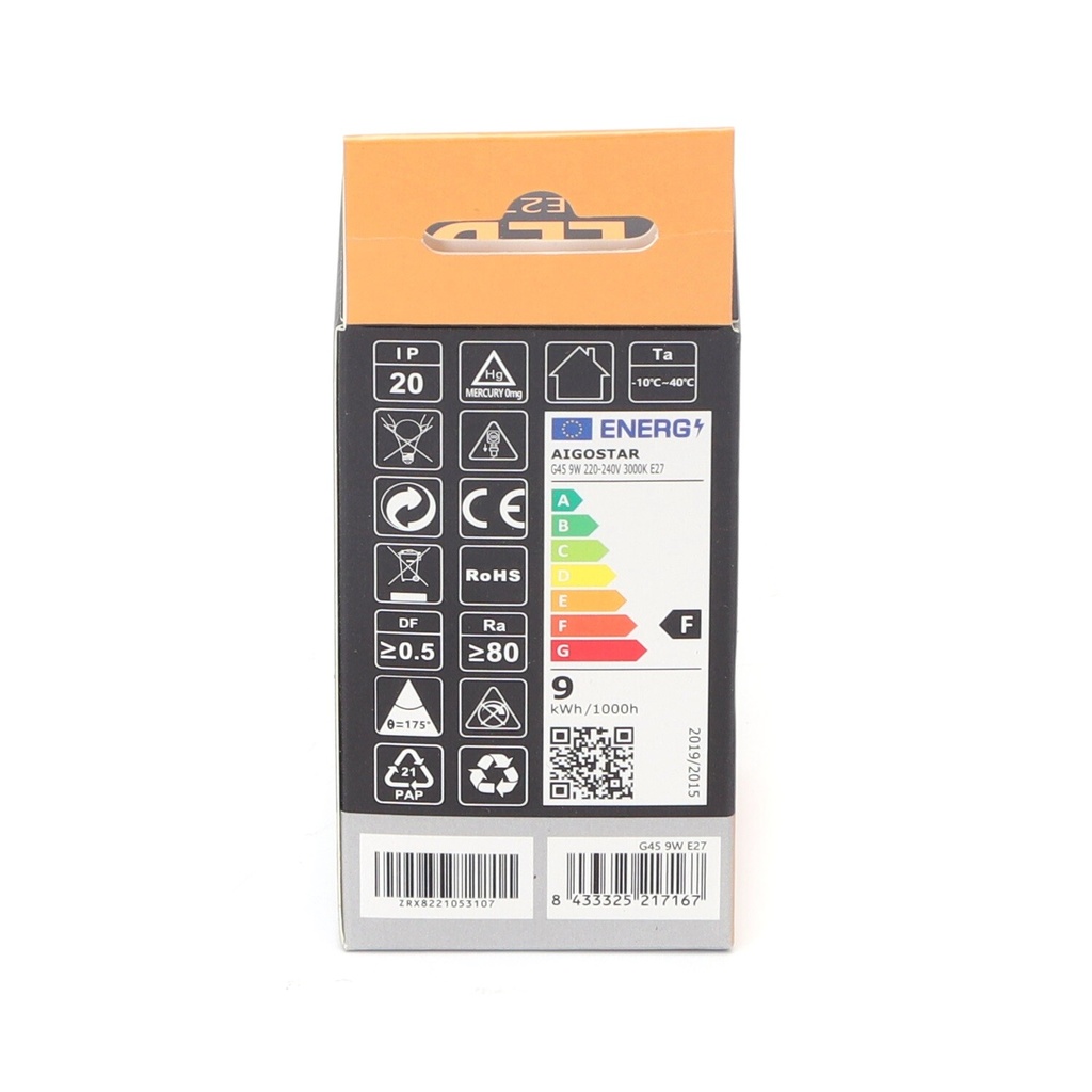 E27 LED G45 9W 3000K - Image 3
