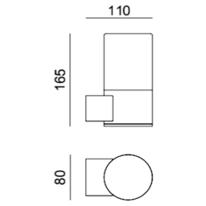 E27 LED wall lamp 16.5cm Round - Image 5