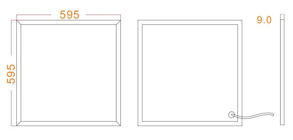 Edge-lit LED Panel 600x600 32W 4000K 130lm/W - Image 6