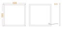 Edge-lit LED Panel 600x600 32W 4000K 130lm/W - Image 6