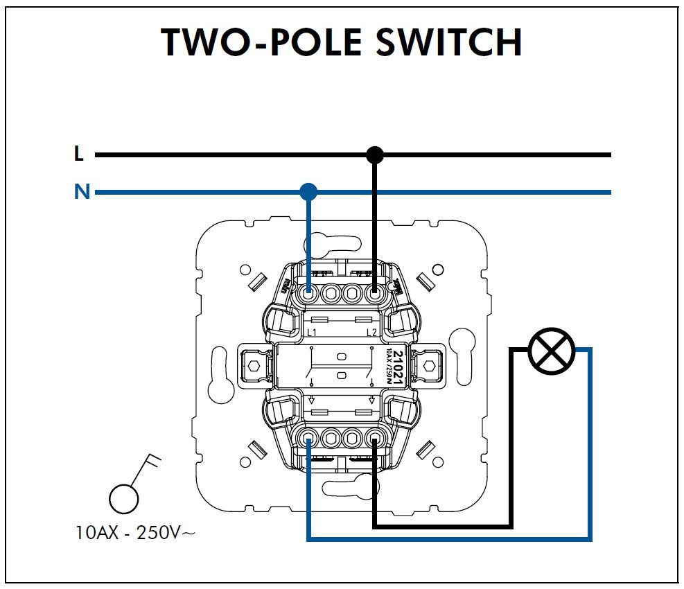 Efapel 2 Pole Switch MEC 21 - Image 2