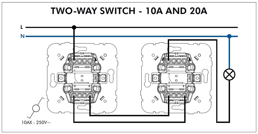 Efapel 2-way switch MEC 21 - Image 2