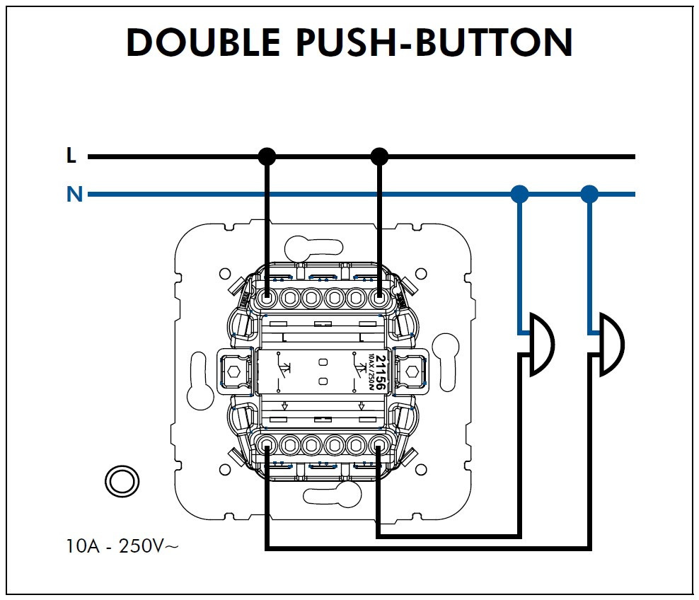 Efapel Double push-button MEC 21 - Image 2