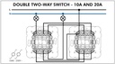 Efapel Double Two-way Switch MEC 21 - Image 2
