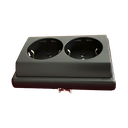 Efapel Electrical outlet Double Black - Image 2