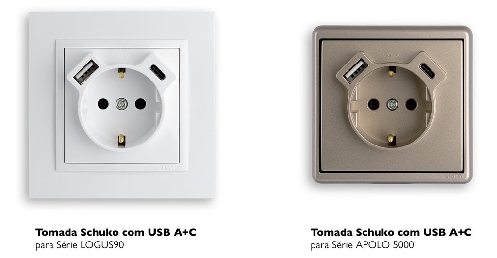 Efapel power outlet with USB-A and USB-C - Image 2