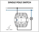 Efapel Single Pole Switch IK07 IP65 White - Image 3