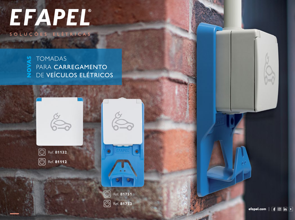 Efapel socket for car charging 1-Phase – 230V – 10/16A Schuko incl. holder - Image 2