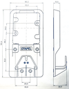 Efapel socket for car charging 1-Phase – 230V – 10/16A Schuko incl. holder - Image 3