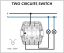 Efapel Two Circuits Switch IP65, IK07 White - Image 2