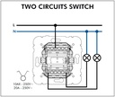 Efapel Two Circuits Switch MEC 21 - Image 2