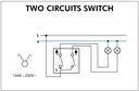 Efapel Two Circuits Switch White - Image 3