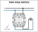 Efapel Two-pole Switch IK07 IP65 Grey - Image 2