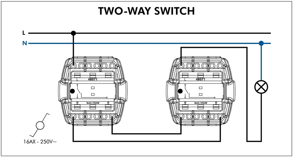 Efapel Two-way Switch IK07 IP65 White - Image 3
