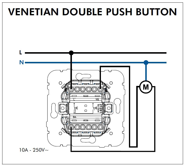 Efapel Venetian blind switch / push button MEC 21 - Image 2