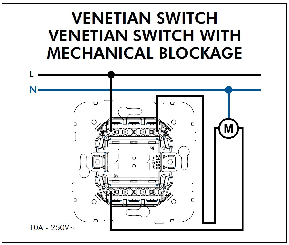 Efapel Venetian Switch with Mechanical Blockage - Image 3