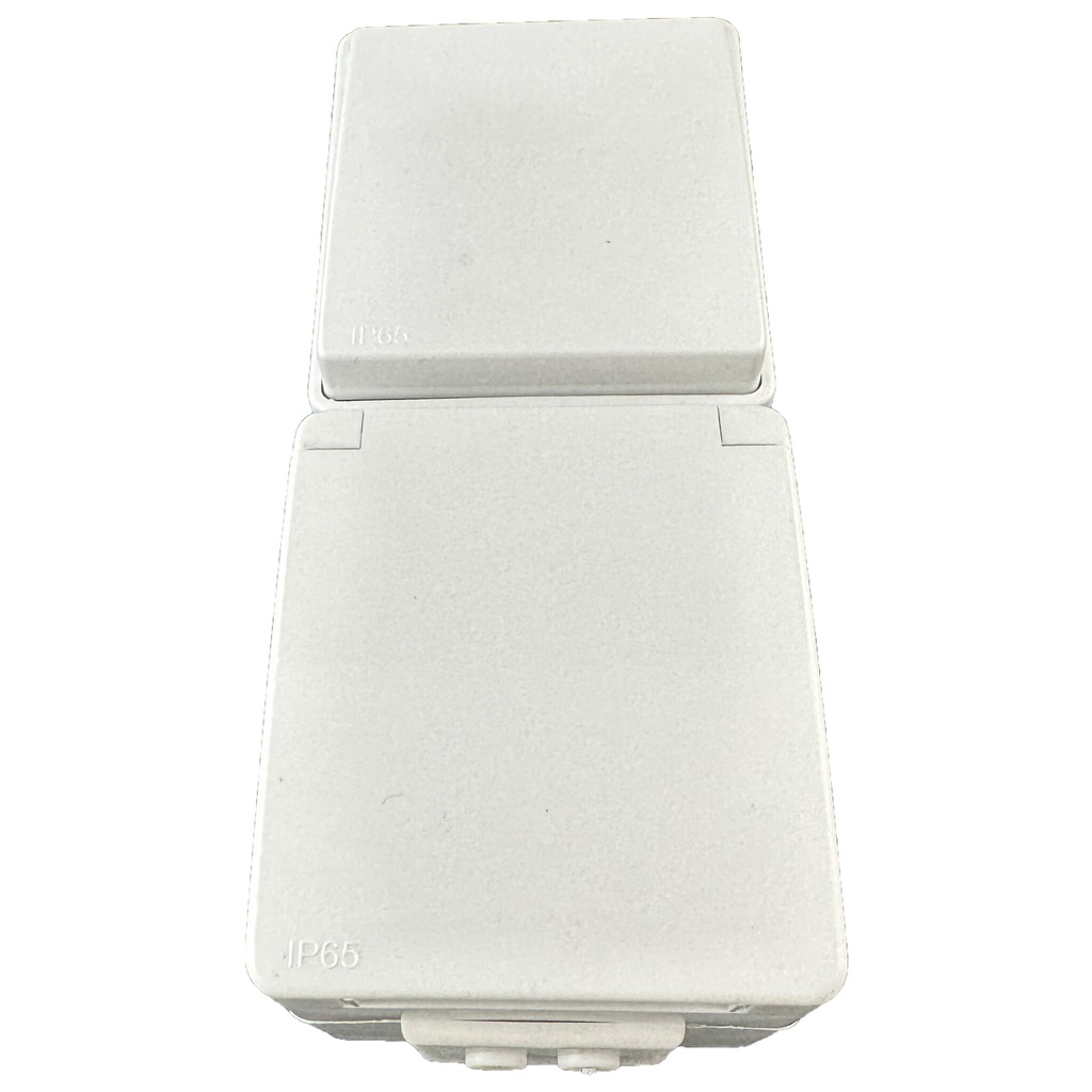 Efapel Wall socket and switch combo Vertical IP65 IK07 Grounded White - Image 3