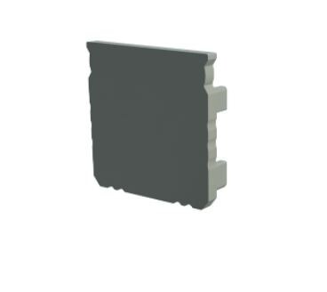 End Cap For LED Strip Fixture 16mm grey - Image 2