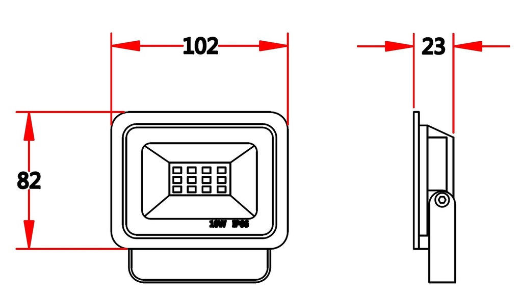 Floodlight 10W 3000K IP66 830 - Image 4
