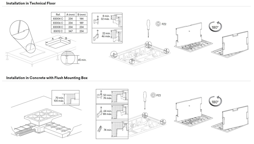 Floor box grey - 16 modules - Image 3