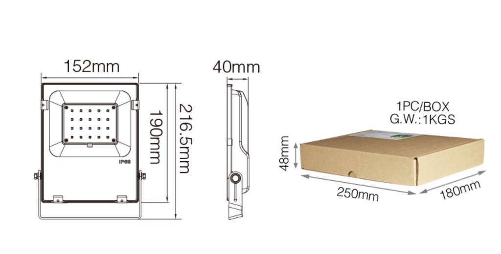 FUTT06 10W 24V RGB+CCT LED Floodlight - Image 5