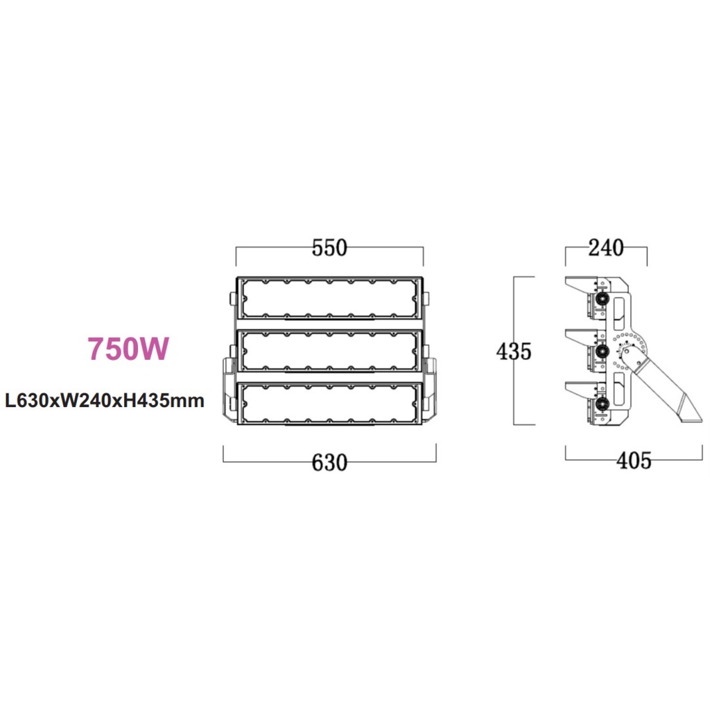 High Power Stadium Light - 750W 170lm/W - Image 2