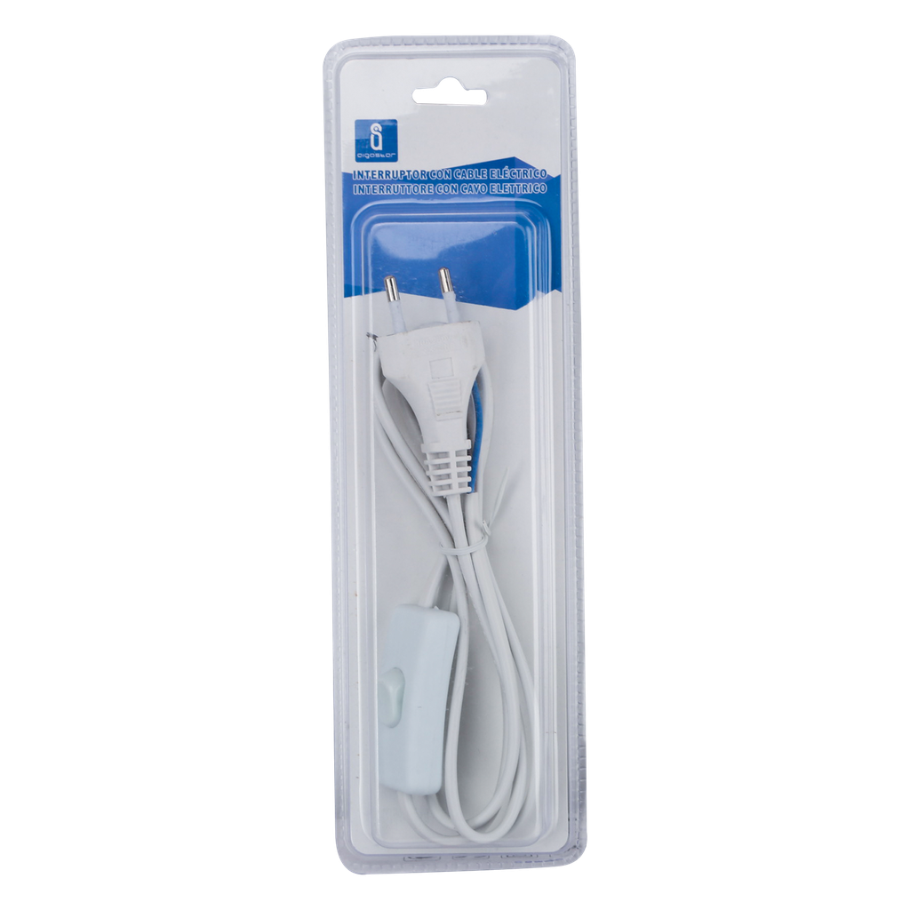 Lamp cable with switch white 1,5m - Image 2
