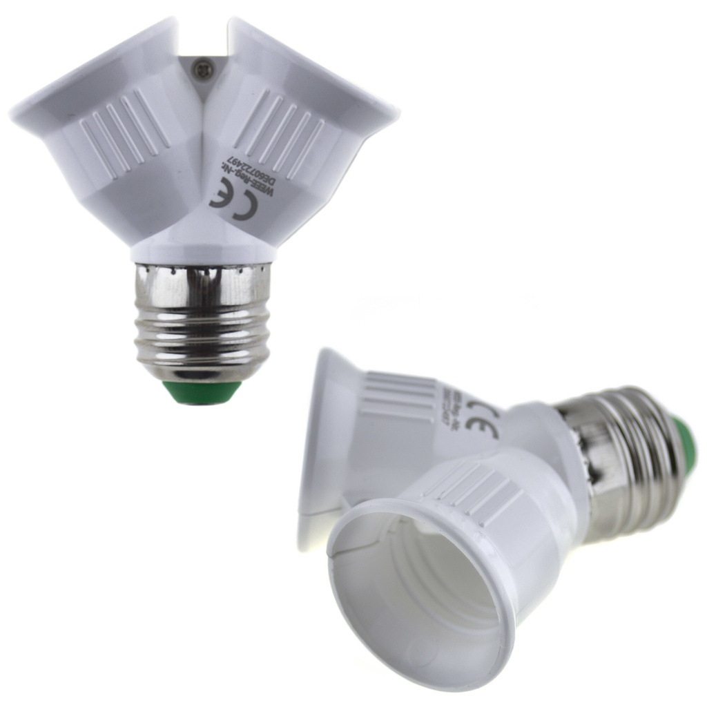 Lamp socket adaptor E27 to 2x E27 - Image 3