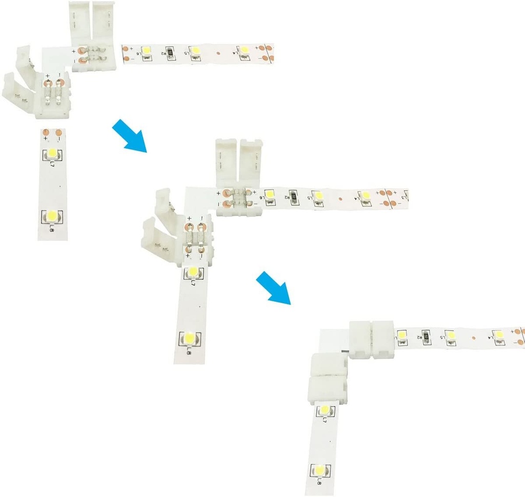 L connector stripe 2 pin 10mm - Image 4