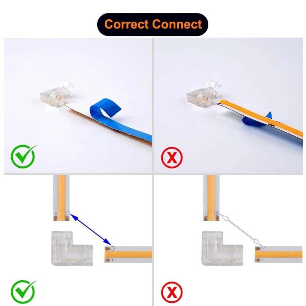 L connector stripe CCT COB 3pin 10mm - Image 5