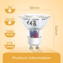 LED 3W GU10 3000K - Image 5