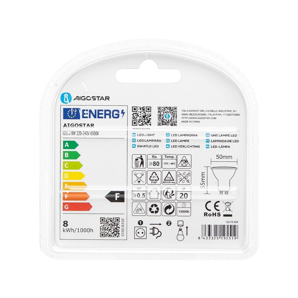 LED 3W GU10 cold white 6500K 2-Pack - Image 6