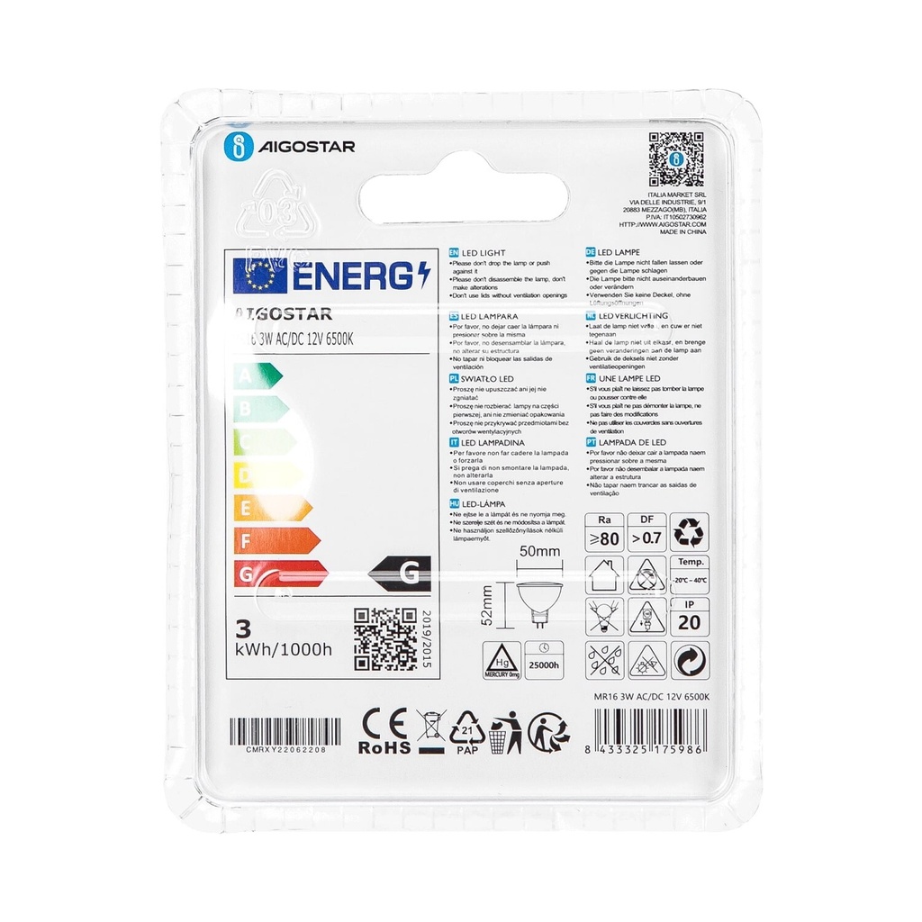 LED 3 W MR16 GU5.3 12V 6500K - Image 5