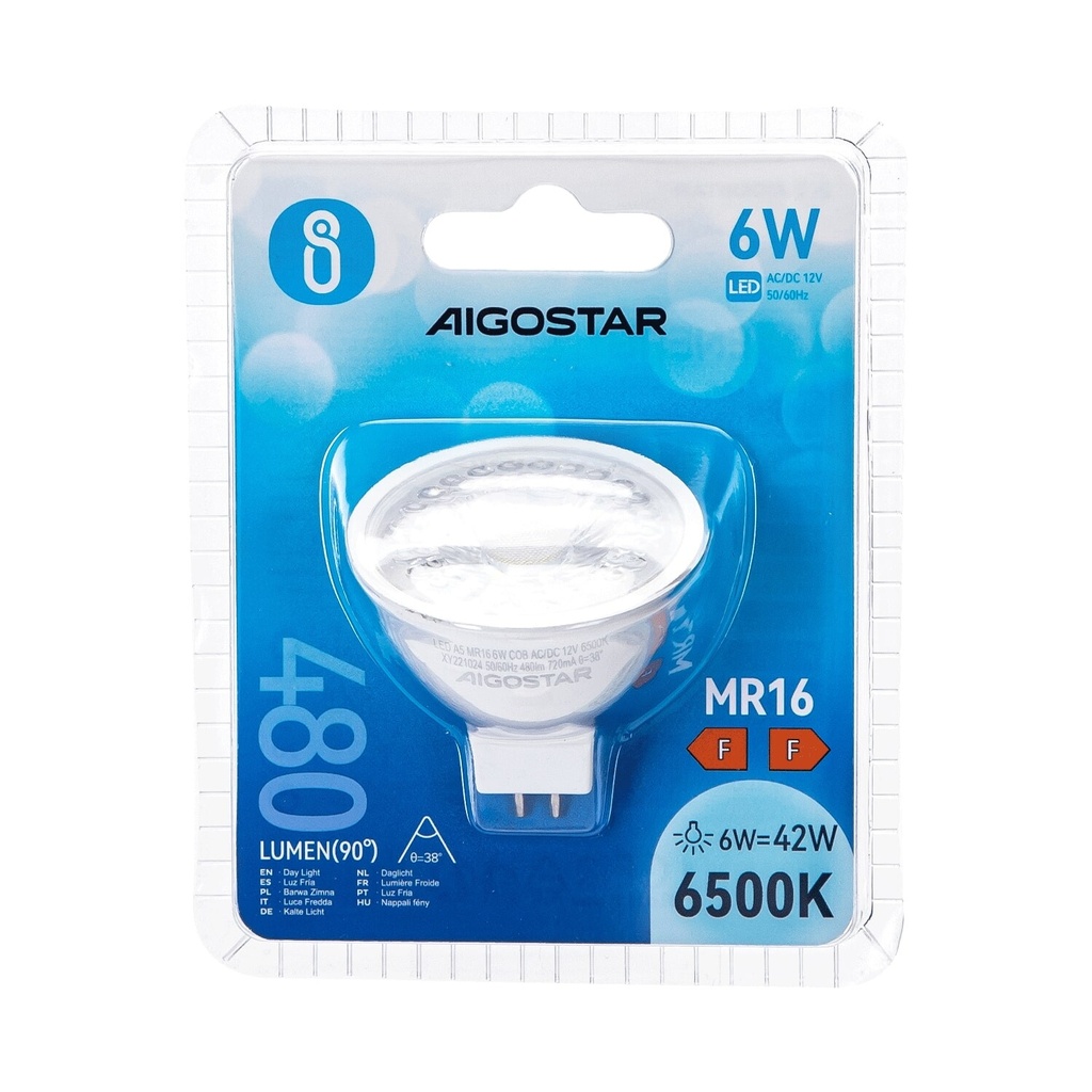 LED 6W COB MR16 GU5.3 12V cold white 6500K - Image 4