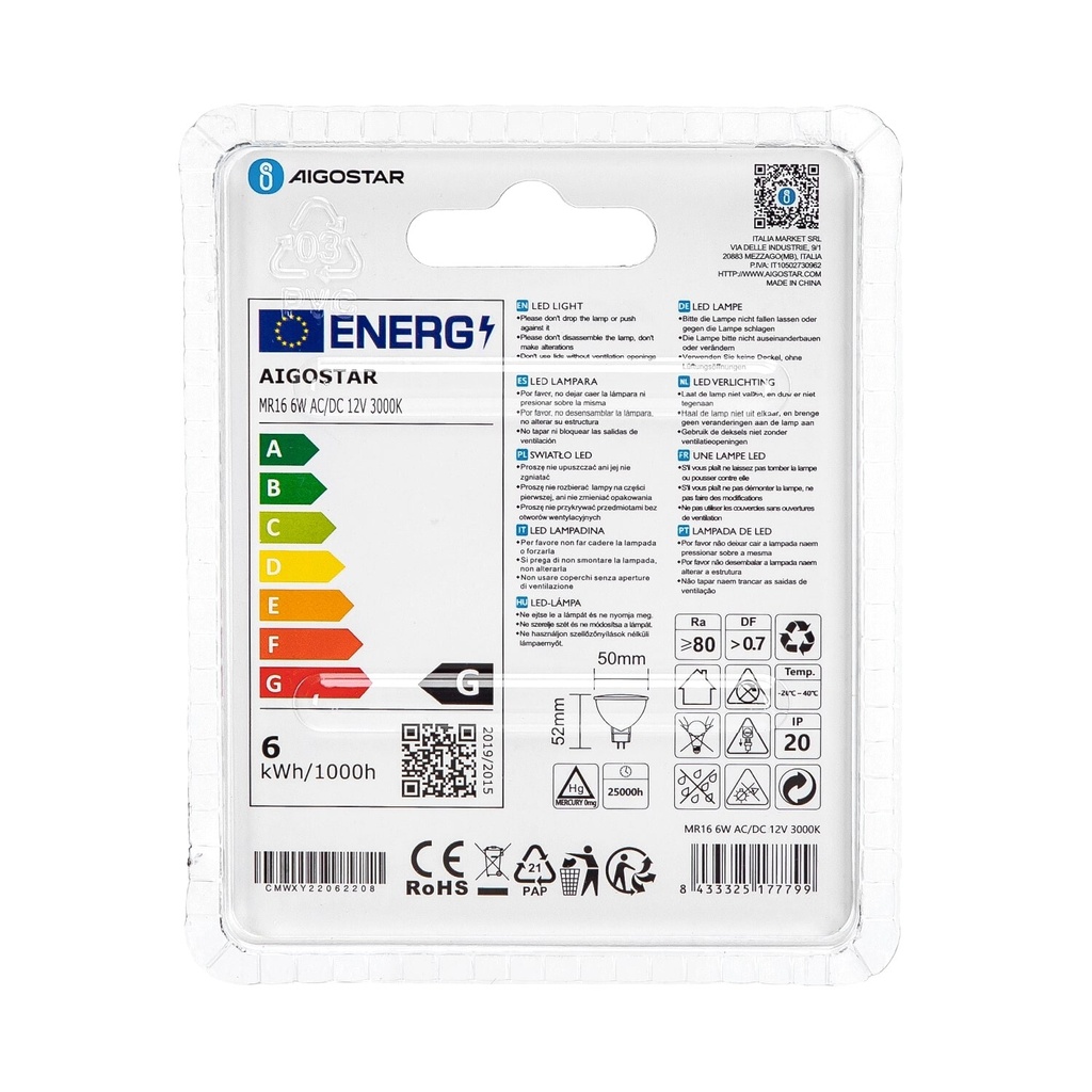 LED 6 W MR16 GU5.3 12V 3000K - Image 4