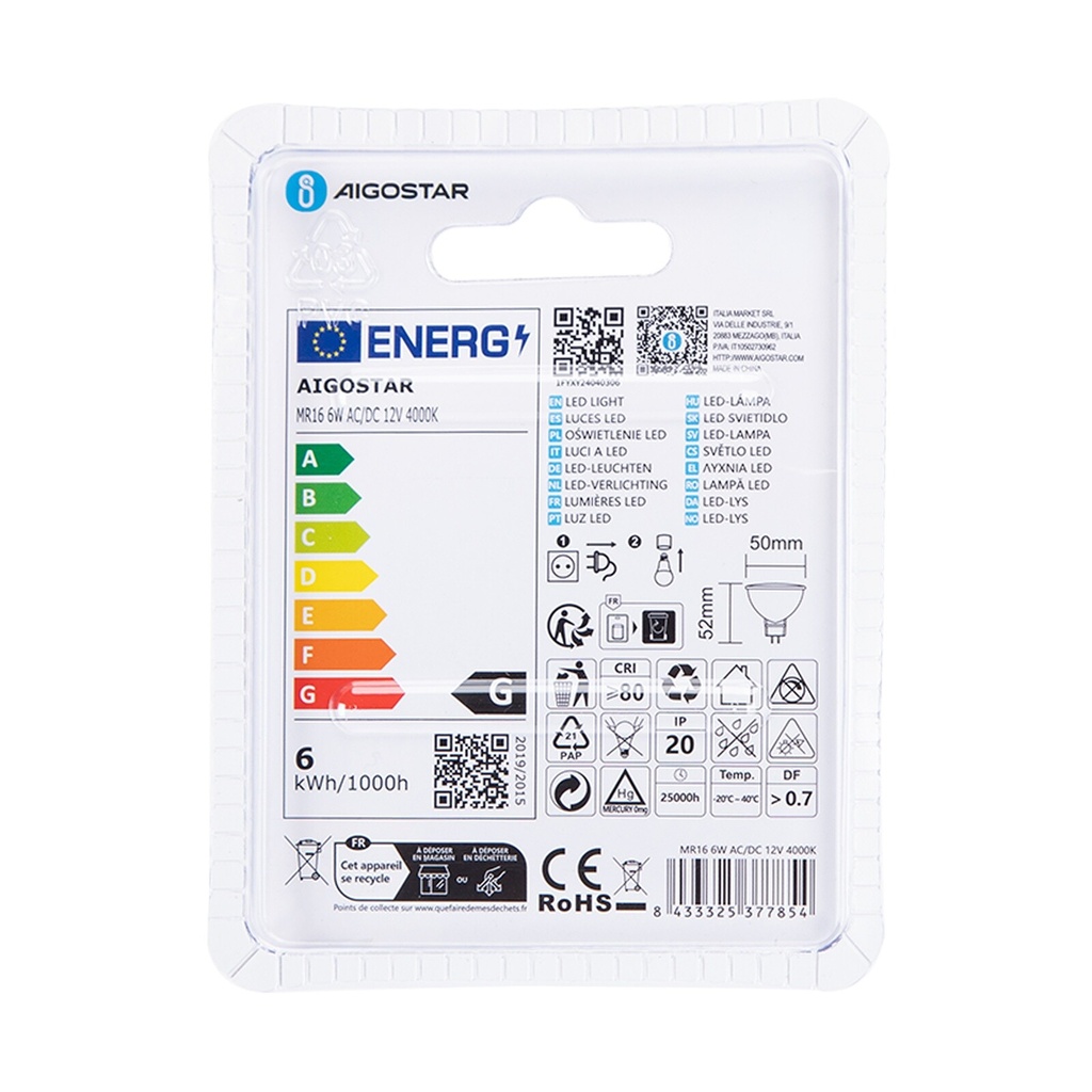 LED A5 GU5.3 MR16 6W 4000K - Image 5