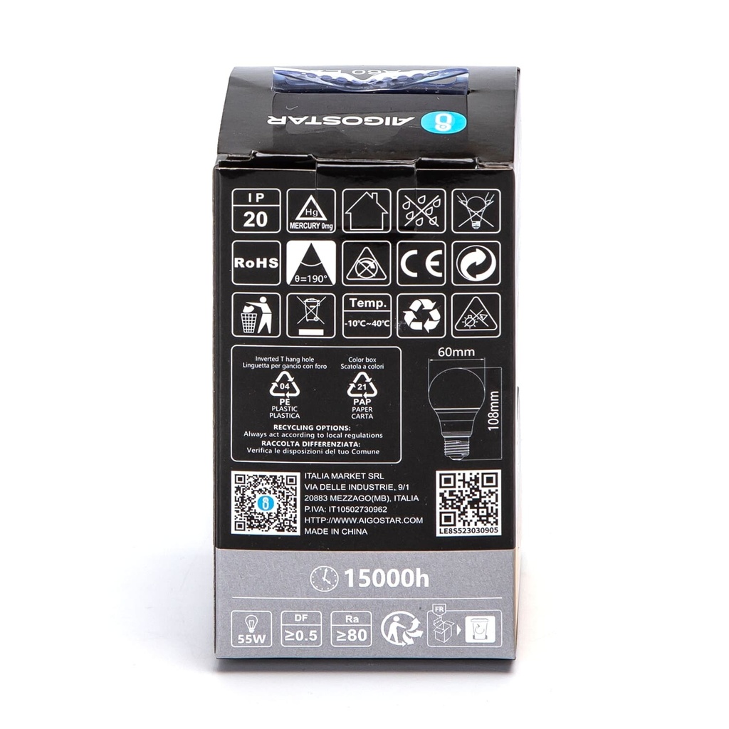 LED A60 E27 8W 3000K 830 - Image 5