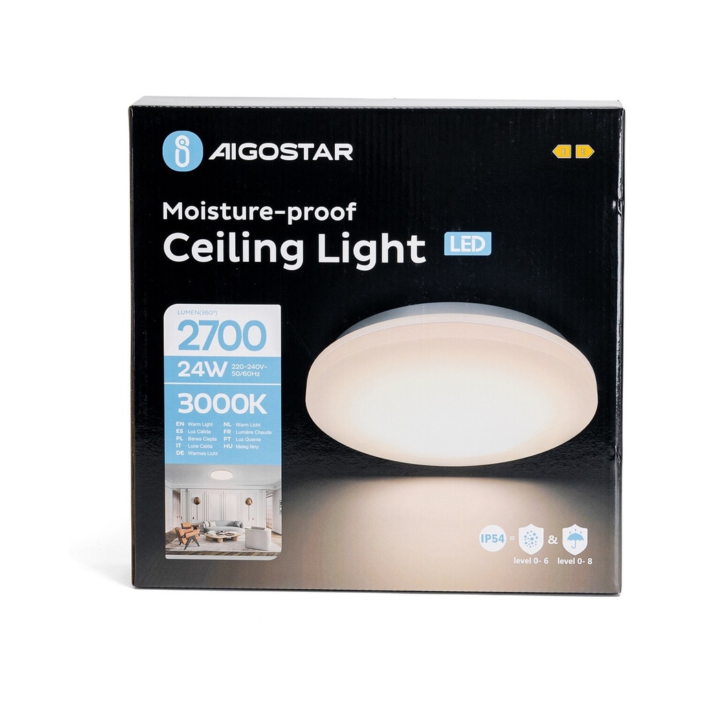 LED ceiling light 24W 3000K IP54 - Image 7