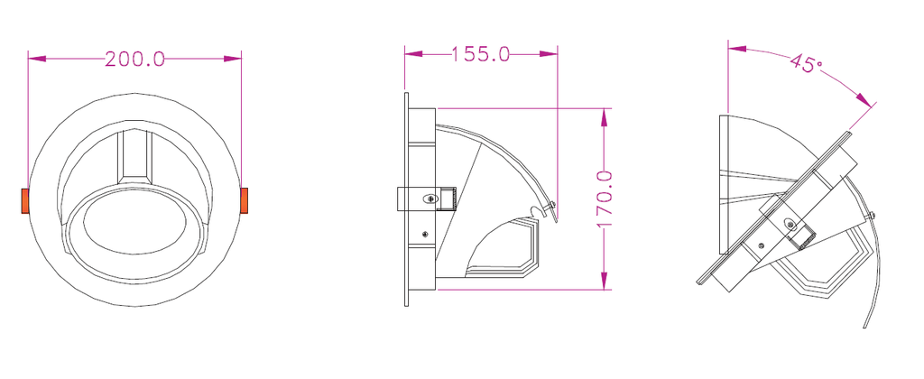 LED Ceiling spotlight Maxi COB 30W 3000K - Image 7