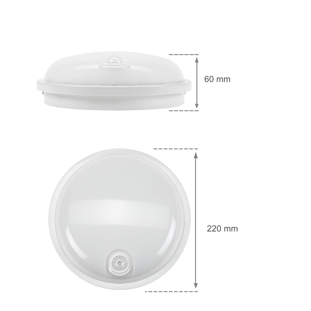 LED ceiling/wall lamp with IP54 20W 4000K PIR sensor - Image 3
