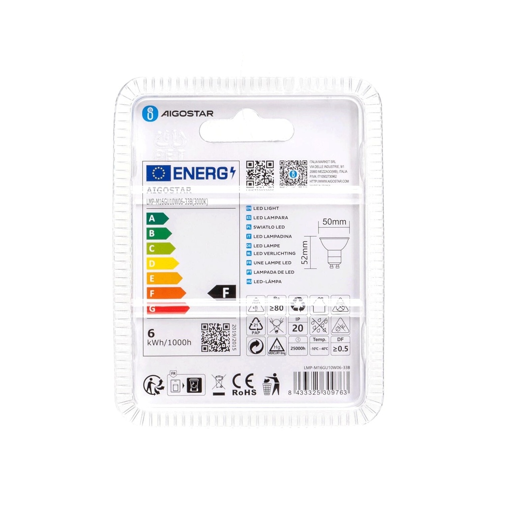 LED COB 6W GU10 3000K - Image 4