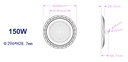 LED DOB UFO High Bay 150W 4000K IP65 - Image 9