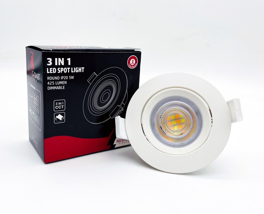 LED Downlight 5W, dimmable, CCT 3in1 - Image 2