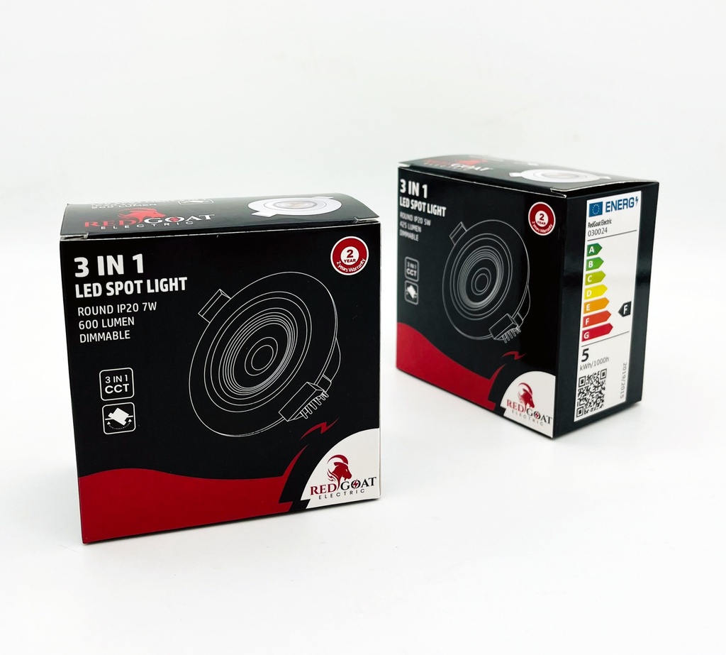 LED Downlight 7W, dimmable, CCT 3in1 - Image 3