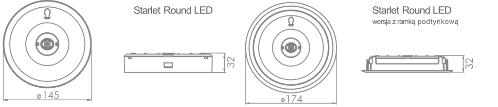 LED Emergency Lighting Starlet Round SO 150 M 3H MT - Image 2