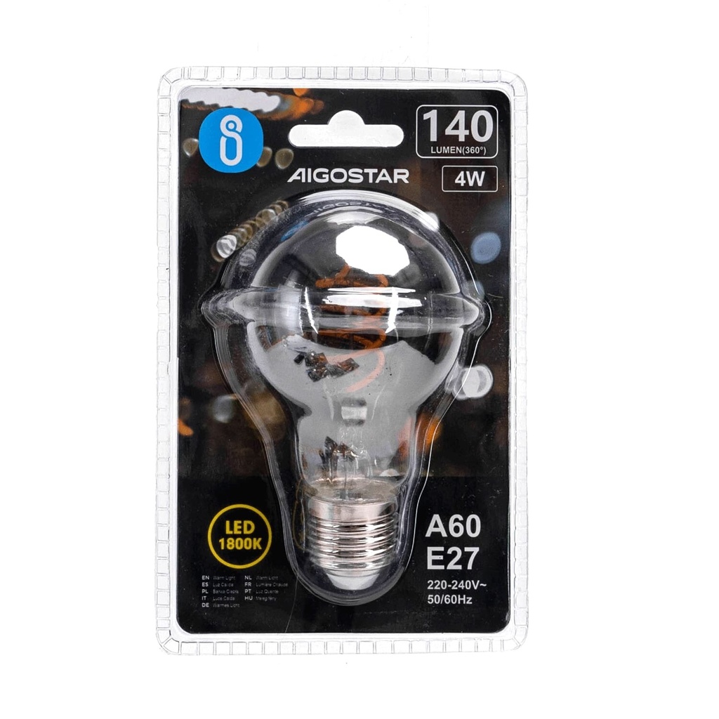 LED Filament Bulb Smoky A60 E27 4W 1800K - Image 3