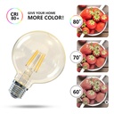 LED filament E27 G95 8W Amber - Image 5