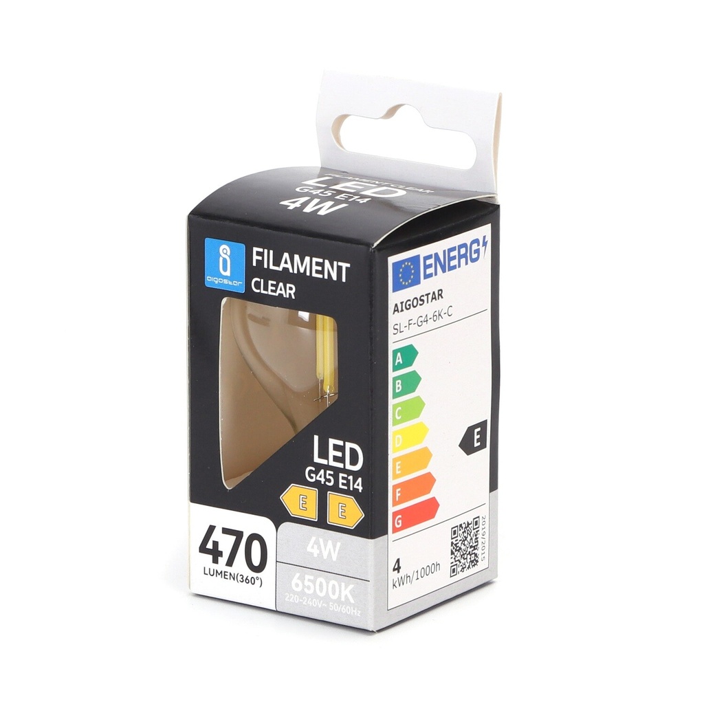 LED filament lamp E14 G45 4W 6500K - Image 2