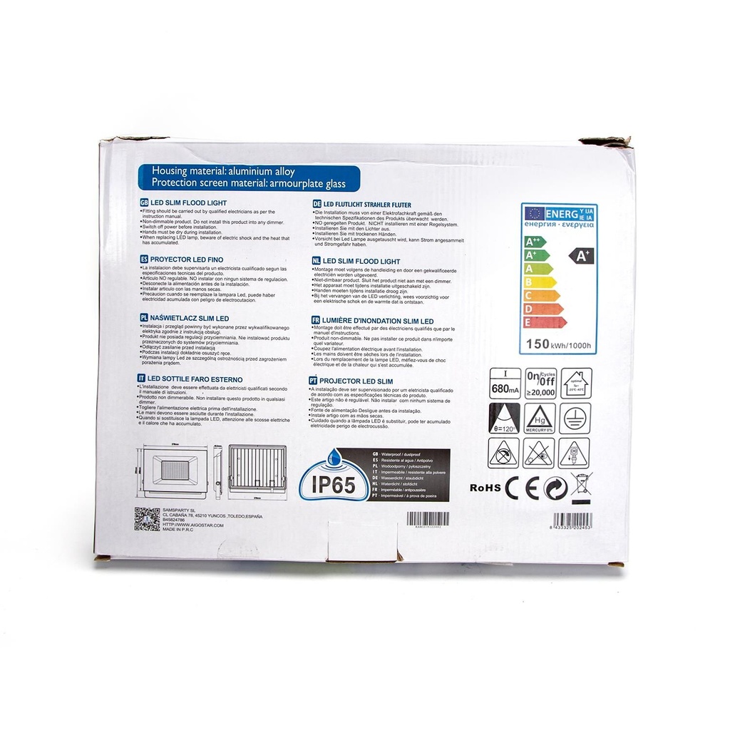 LED flood light 150W 6400K - Image 5